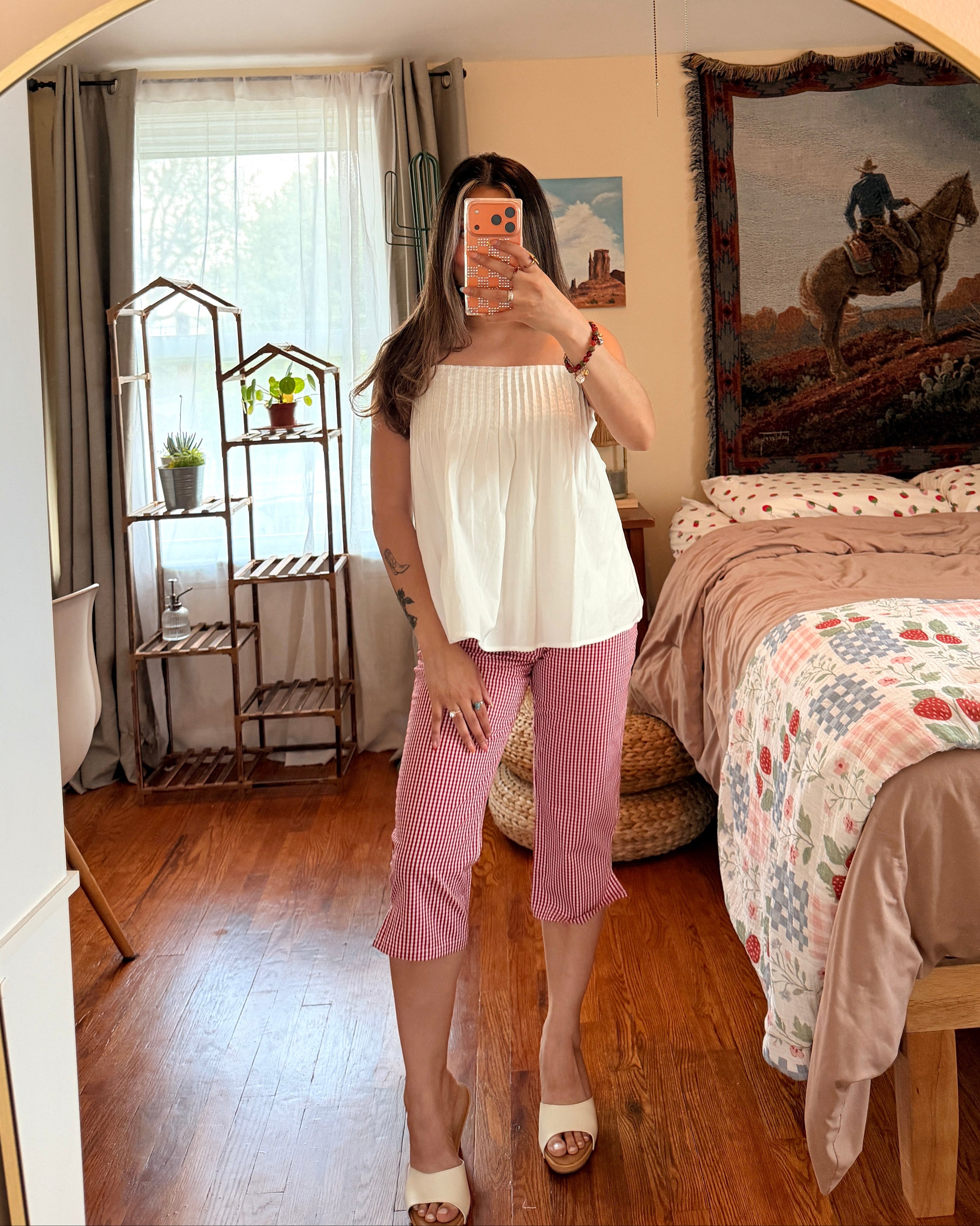 Pleated Flowy Tank Top