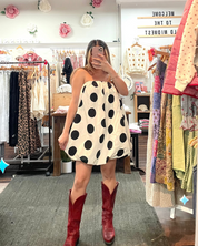 Polka Dot Bubble Dress With Pockets