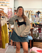 Dachshund Weiner Dog Knit Sweater