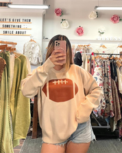 Football Knit Sweater - Cream