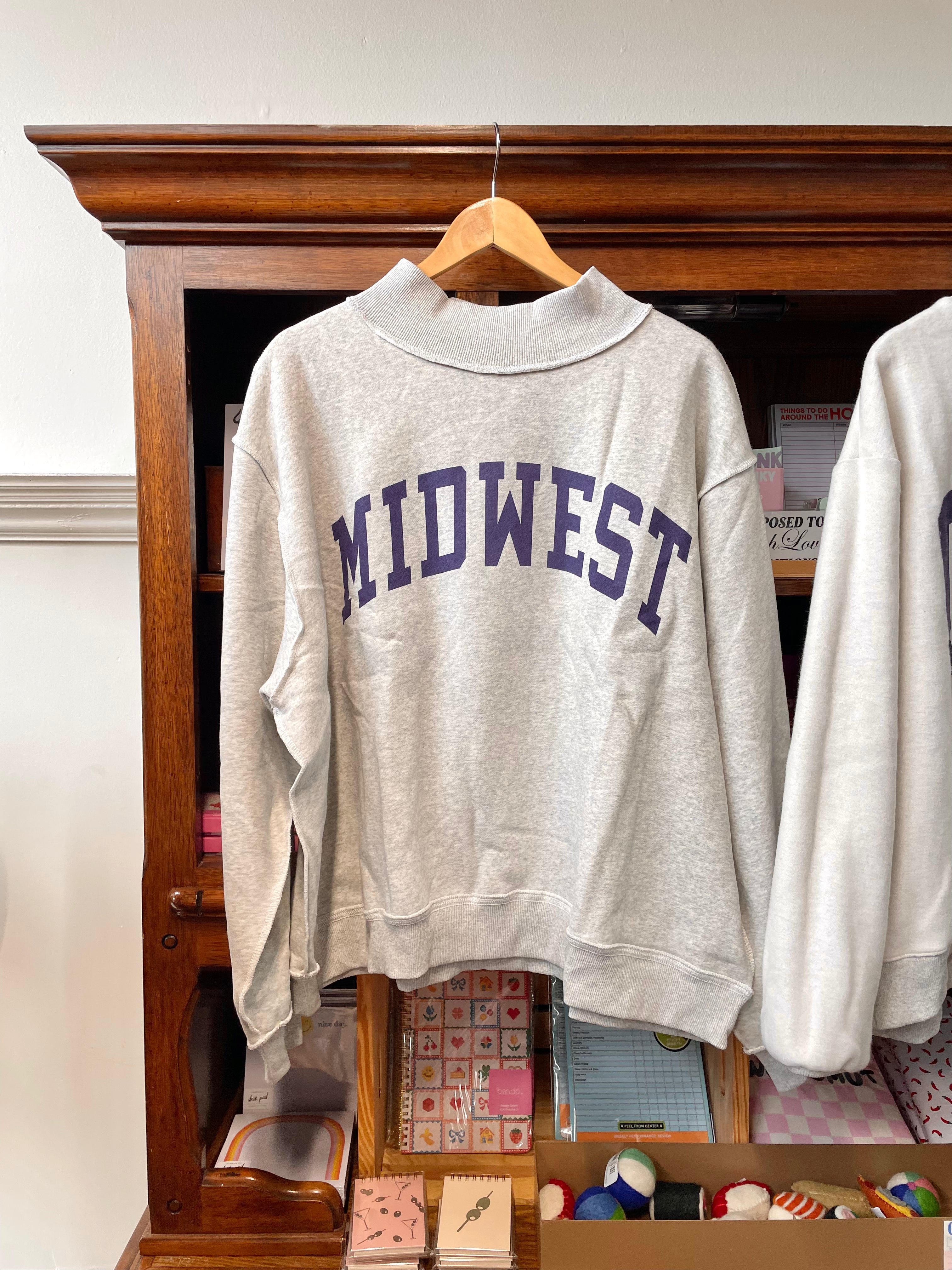 Reversible Design MIDWEST & OPE Mockneck Sweatshirt