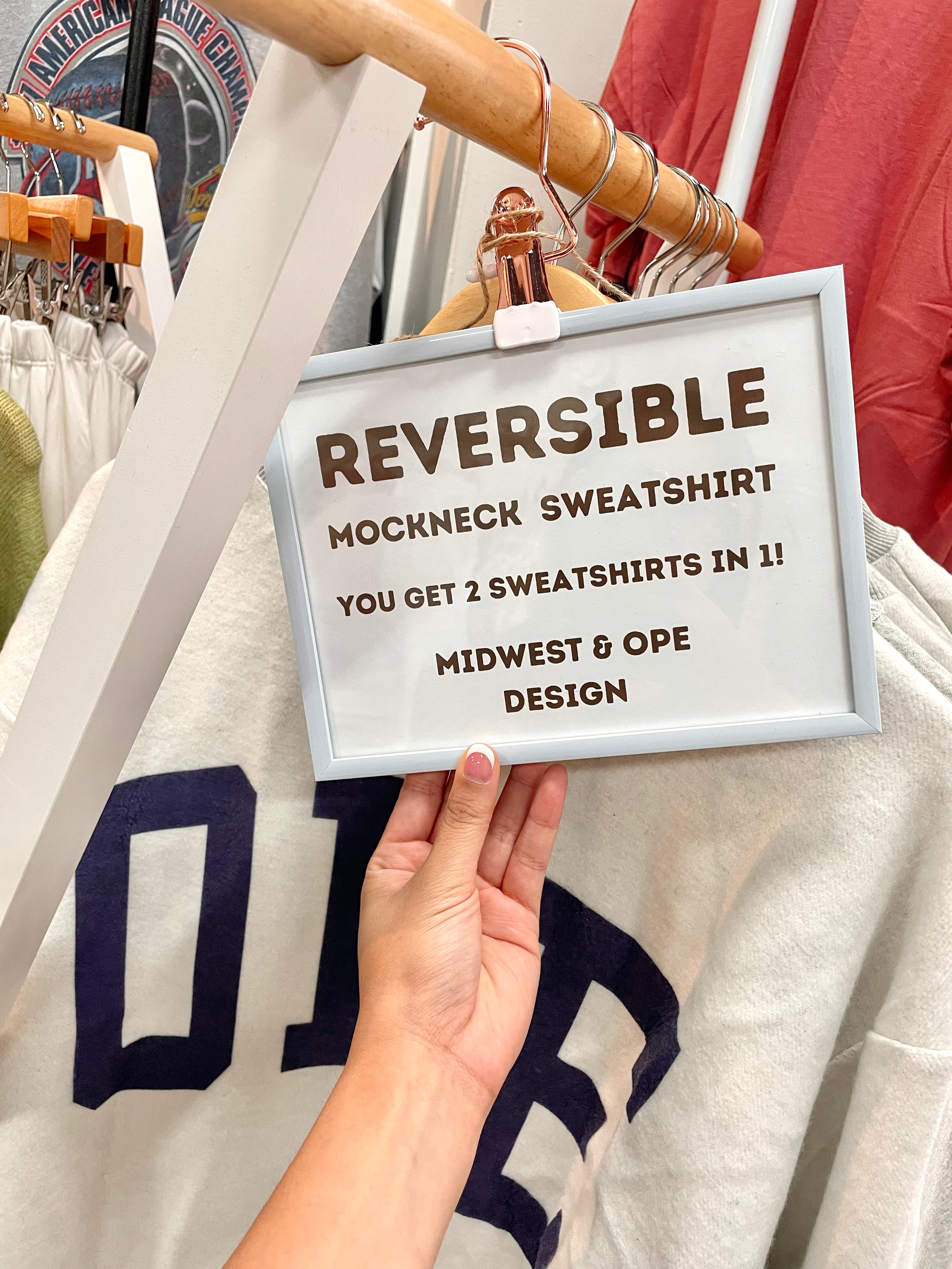 Reversible Design MIDWEST & OPE Mockneck Sweatshirt
