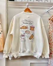 Autumn Fall Bucket List Embroidered Sweatshirt