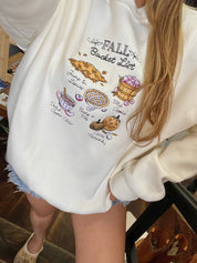 Autumn Fall Bucket List Embroidered Sweatshirt