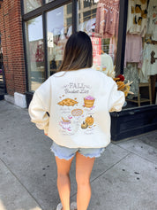 Autumn Fall Bucket List Embroidered Sweatshirt