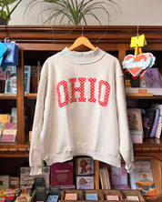 OHIO Embroidered Mockneck Sweatshirt - Polka Dot