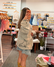 Cat Knit Cardigan - Gray
