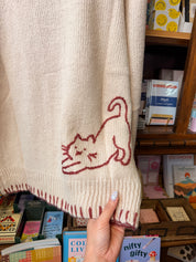 Cat Knit Cardigan - Tan