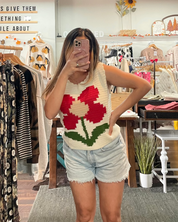 Flower Knit Tank Top