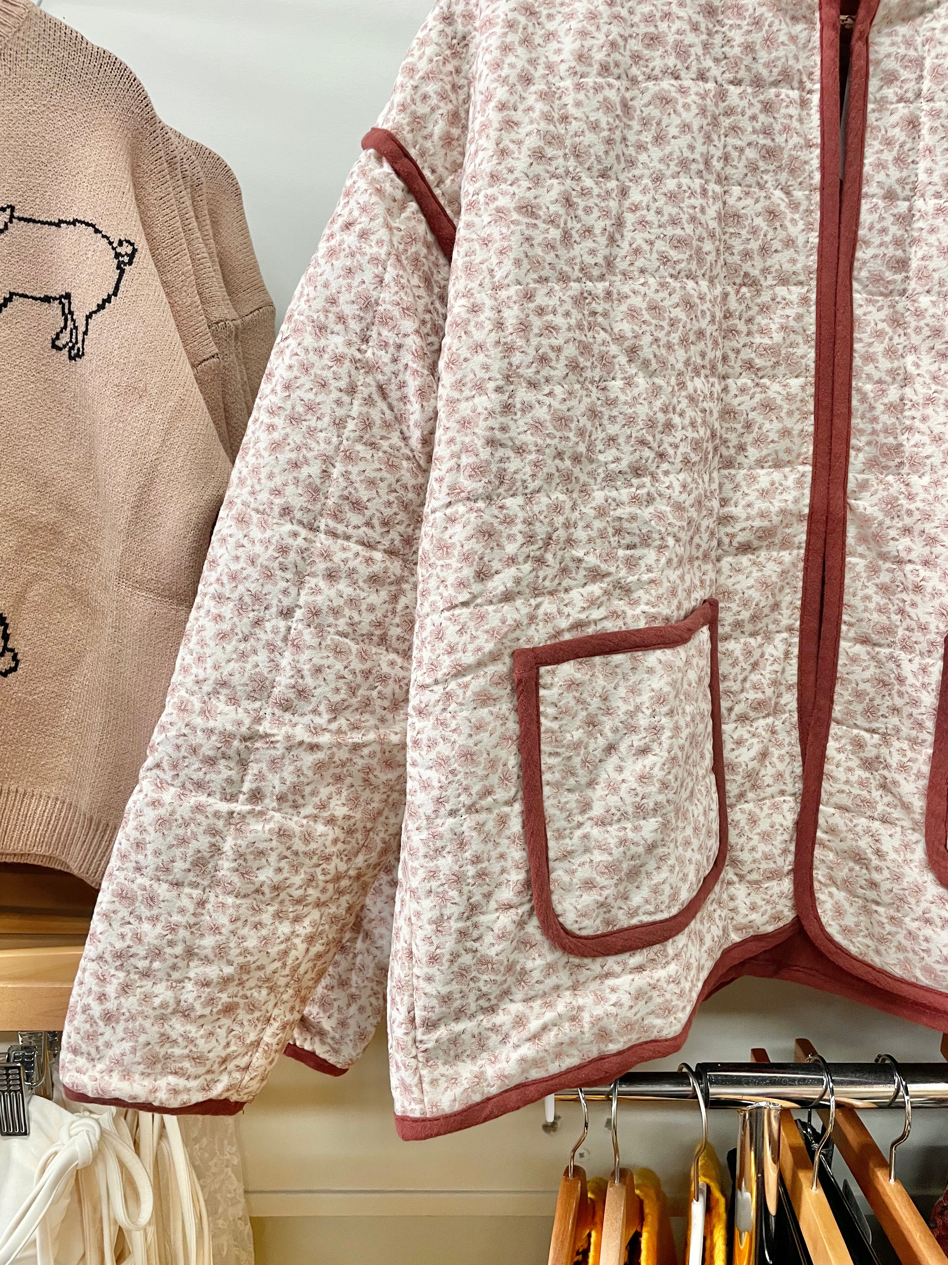Cotton Floral Quilted Jacket