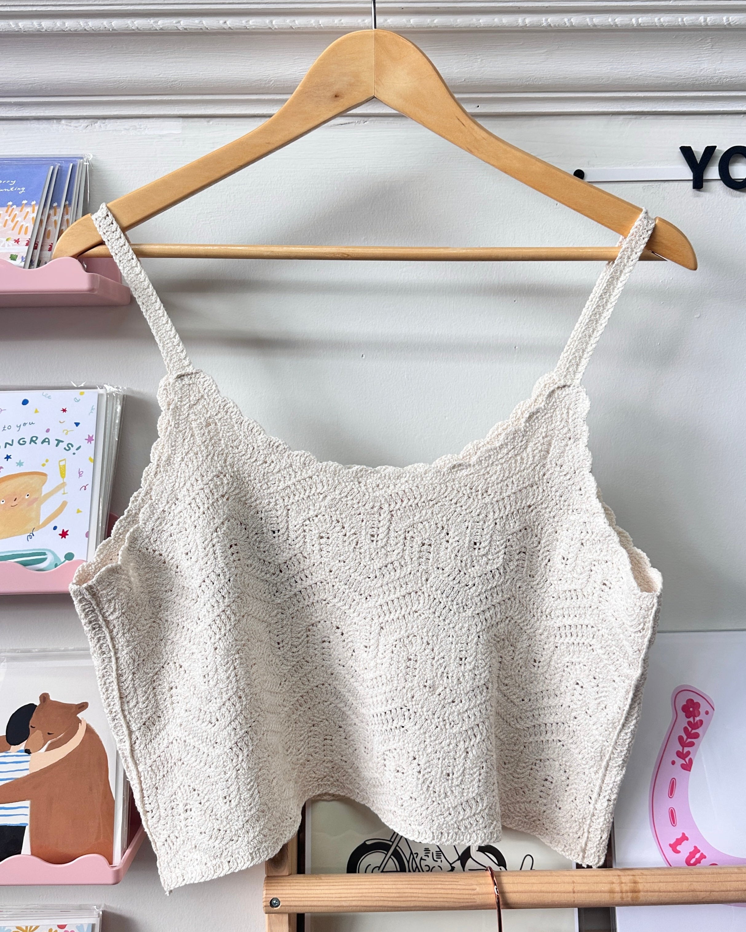 Floral Knit Tank Top - Purple