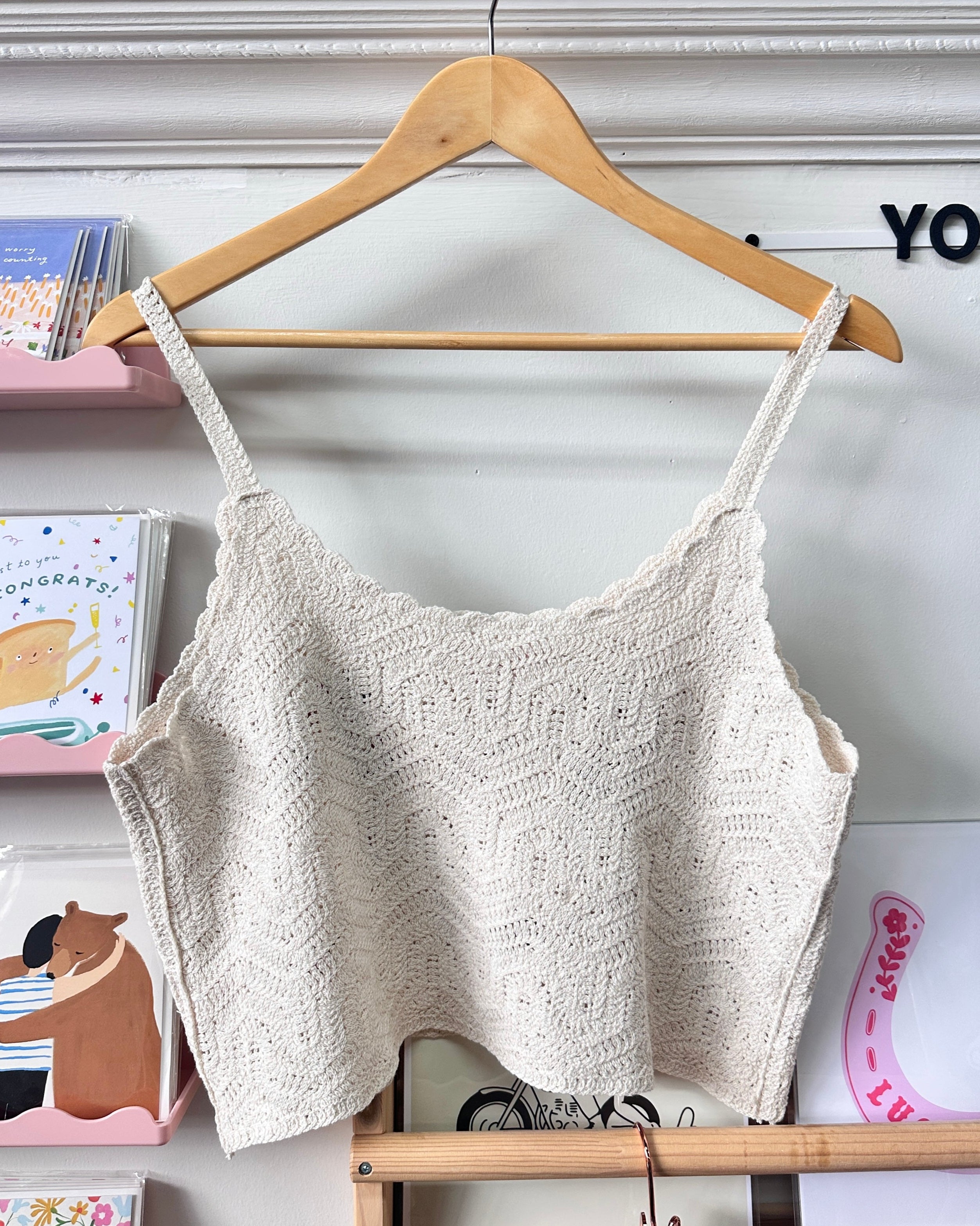 Floral Knit Tank Top - Red