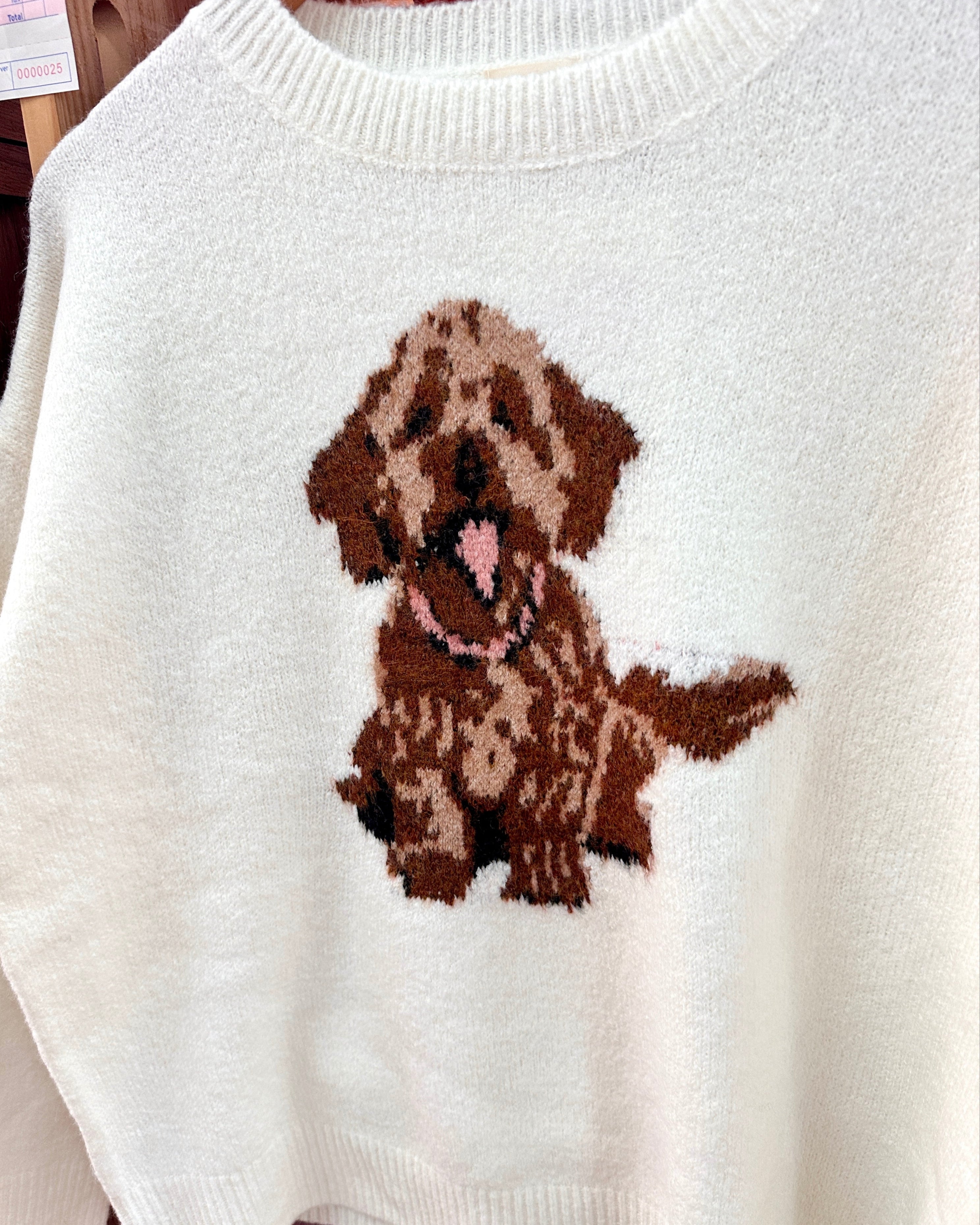 Golden Doodle Knit Sweater