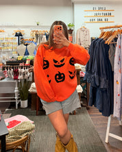 Halloween Pumpkin Knit Sweater