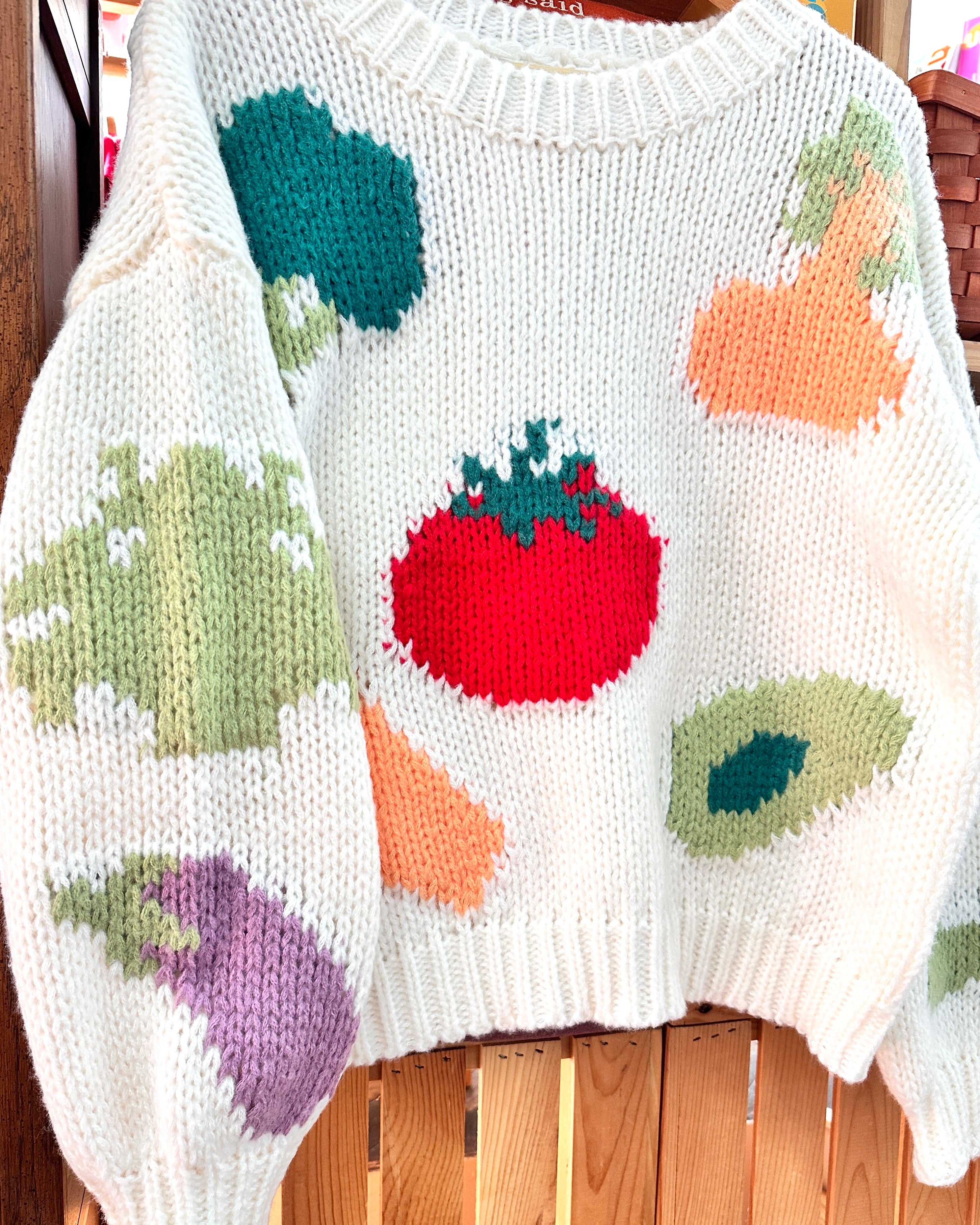 Veggie Chunky Knit Sweater