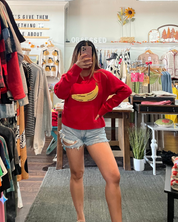 Banana Knit Sweater - Red