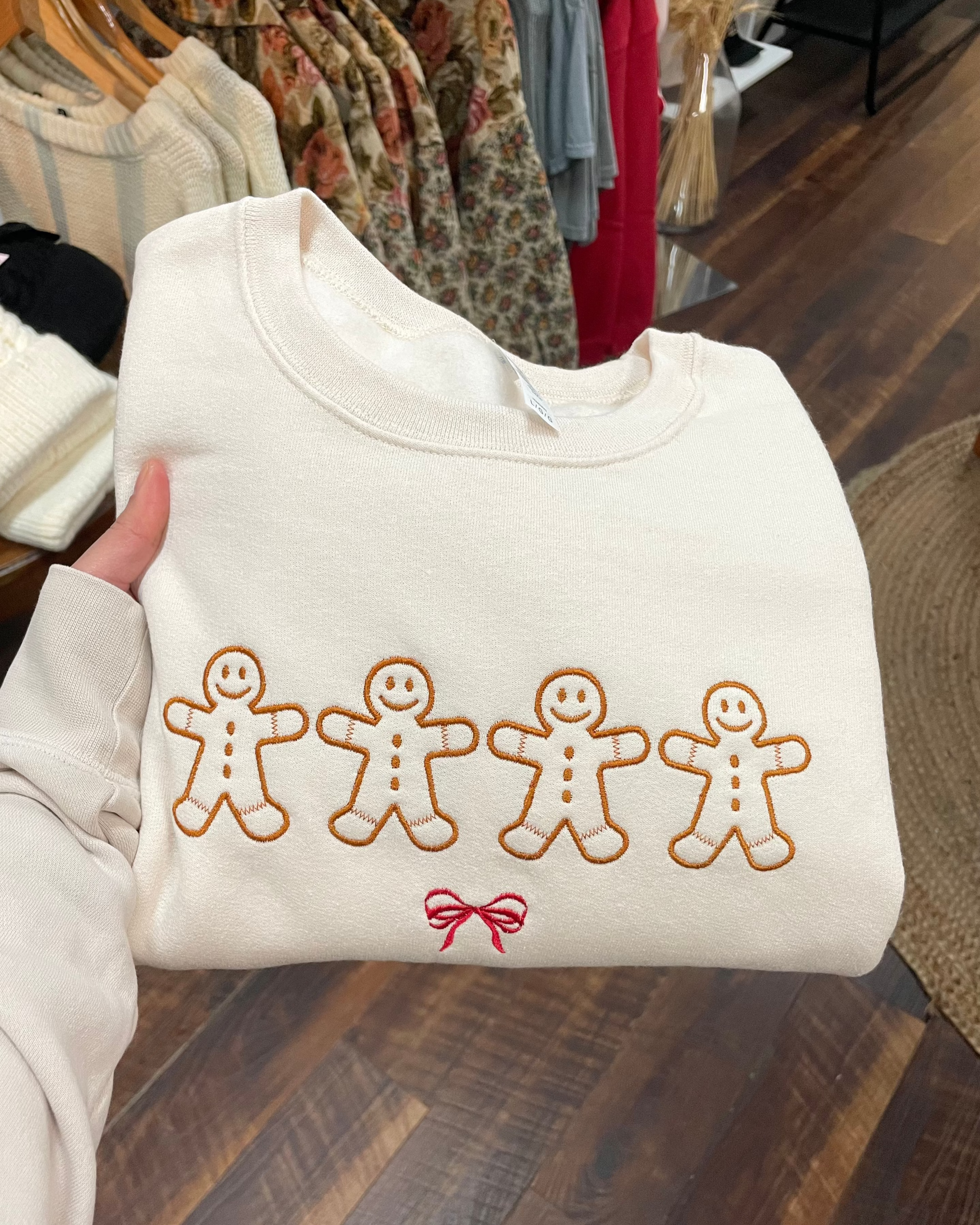 Gingerbread Man Sweatshirt - Cream