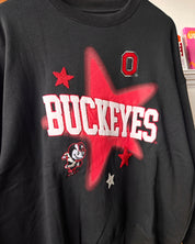 Buckeyes Embroidered Star Sweatshirt - Black