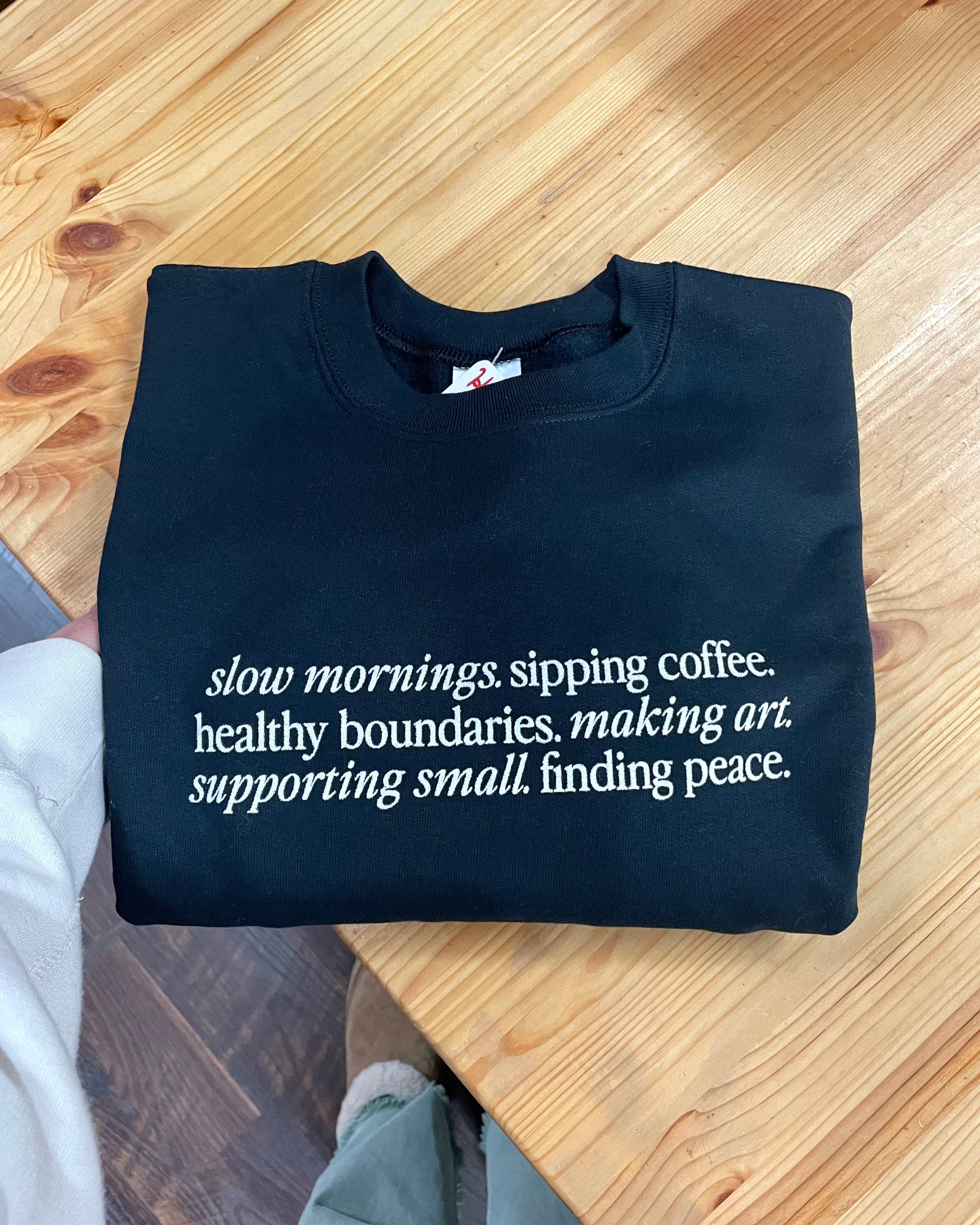 Slow Mornings Sweatshirt - Black