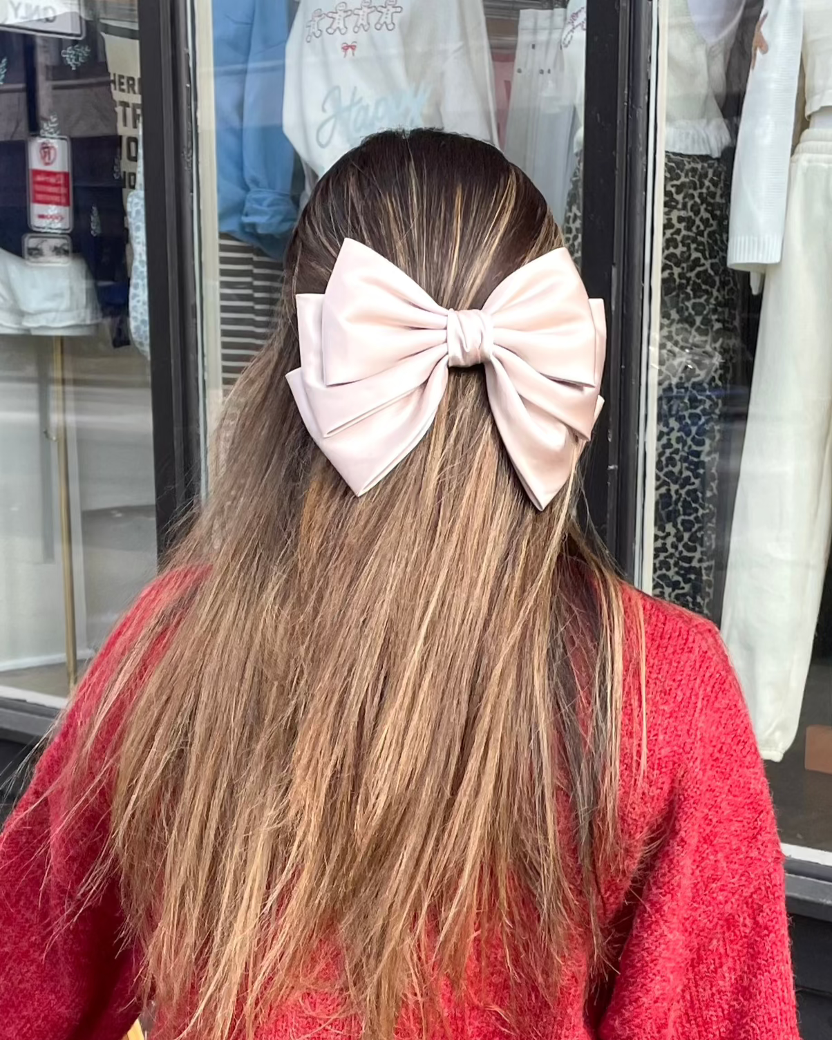 Ivory Hair Bow Clip