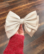 Ivory Hair Bow Clip