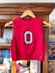 Ohio State Buckeyes Block O Knit Crop Tank Top - Red