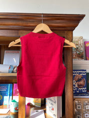 Ohio State Buckeyes Block O Knit Crop Tank Top - Red