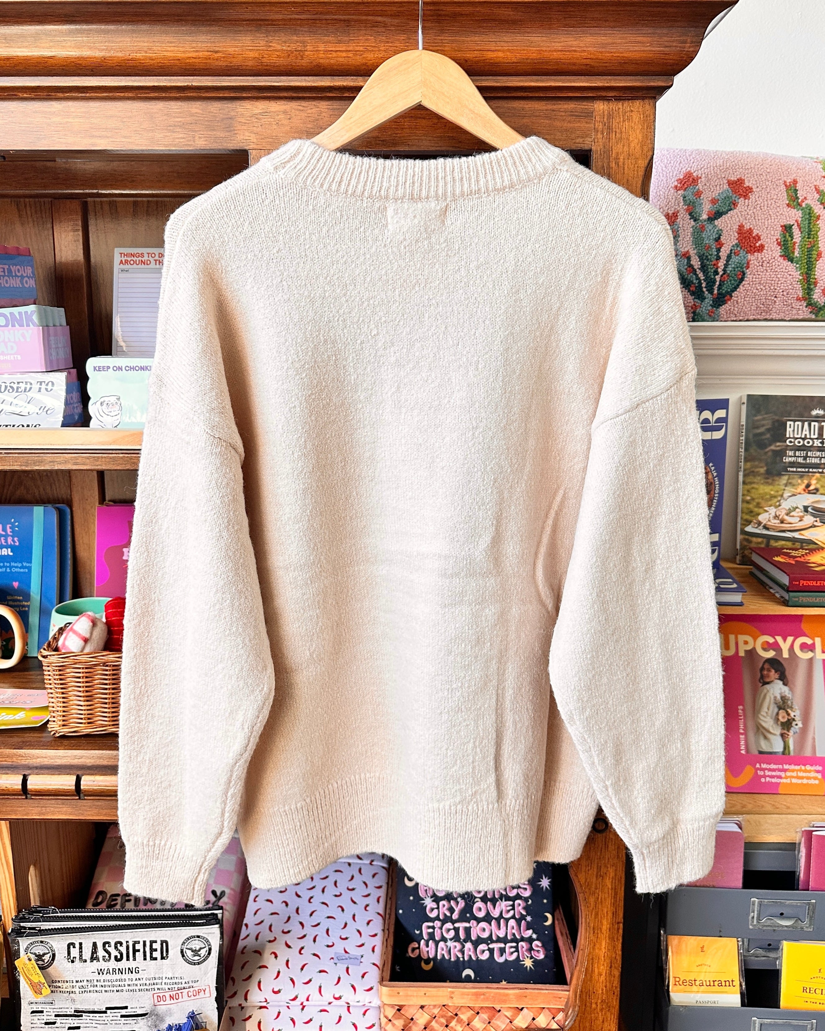 Pumpkin Bow Knit Sweater