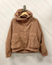 Teddy Bear Oversized Pocket Jacket - Mocha