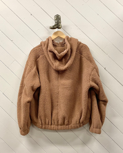 Teddy Bear Oversized Pocket Jacket - Mocha