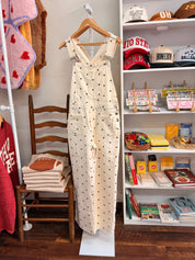 Polka Dot Cream & Brown Overalls