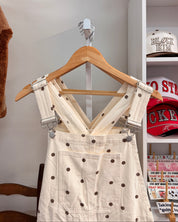Polka Dot Cream & Brown Overalls