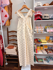 Polka Dot Cream & Brown Overalls