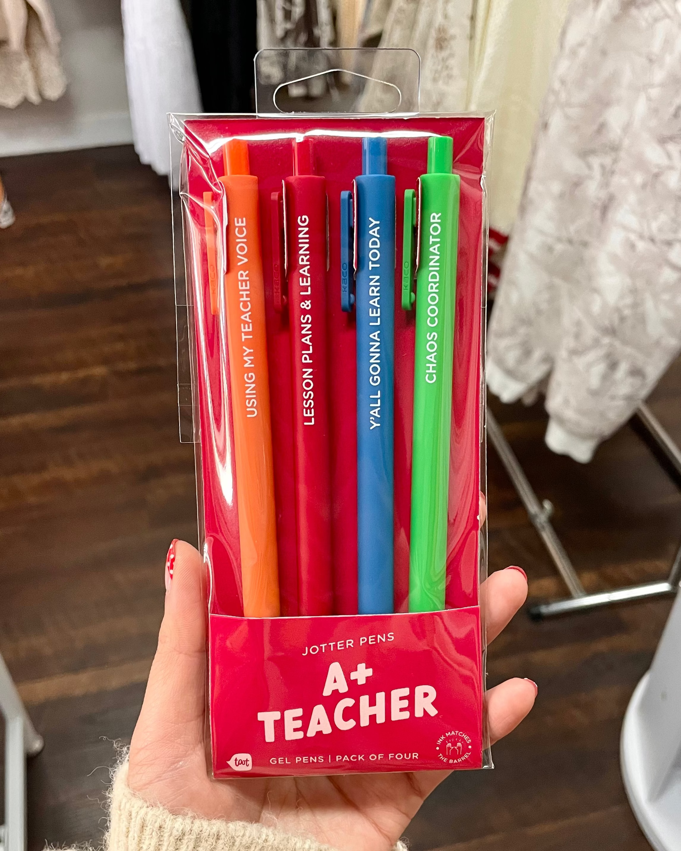 A+ Teacher Jotter Pens (4 Pack)