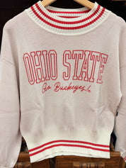 Ohio State Ribbed Neck Sweater