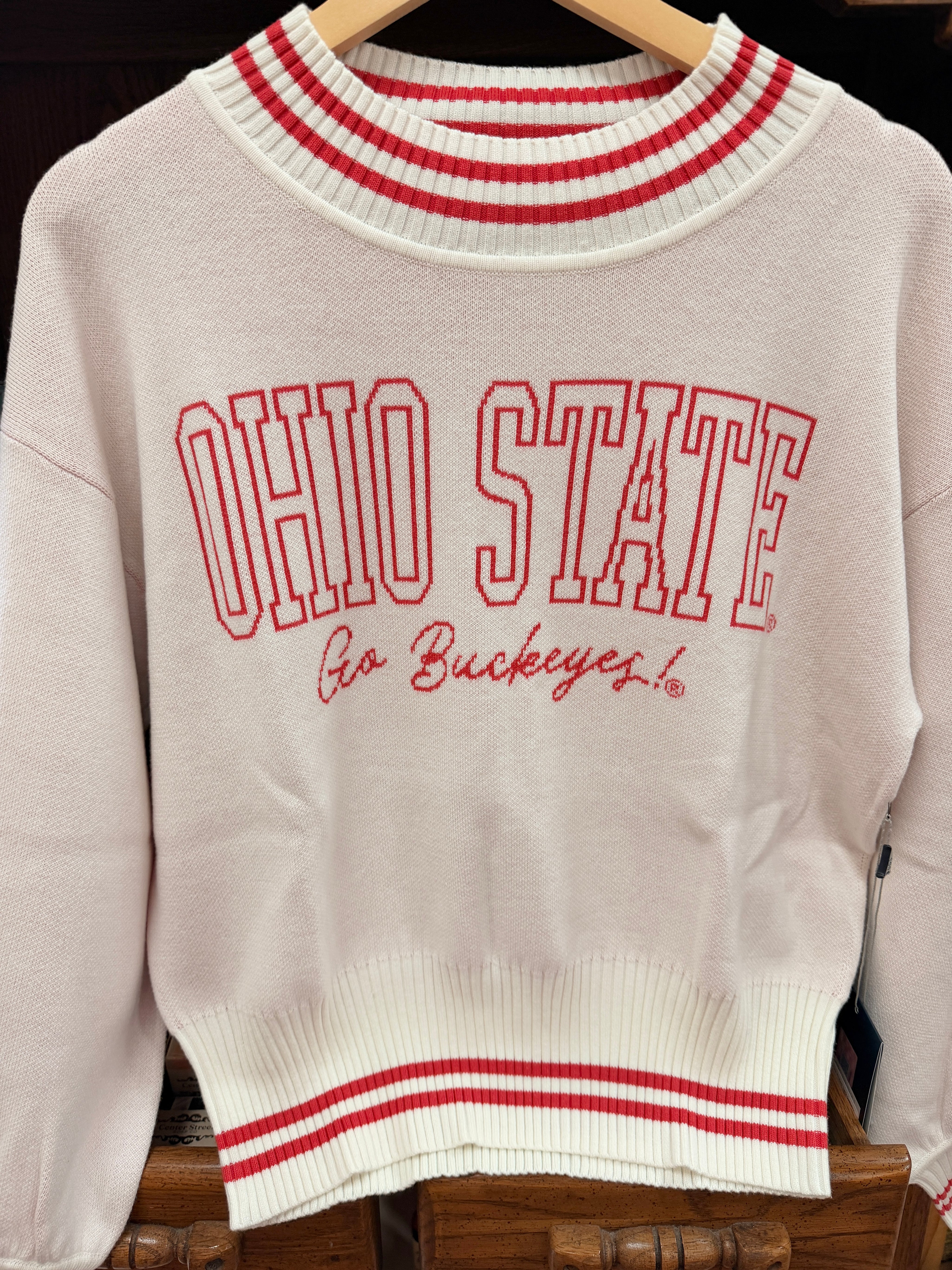 Ohio State Ribbed Neck Sweater