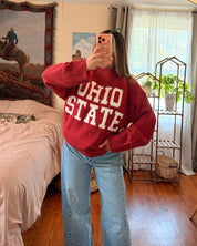 Ohio State Mockneck Knit Sweater
