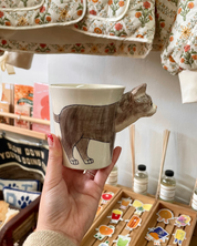 Gray & White Cat Mug