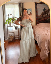 Checkered Tiered Maxi Dress
