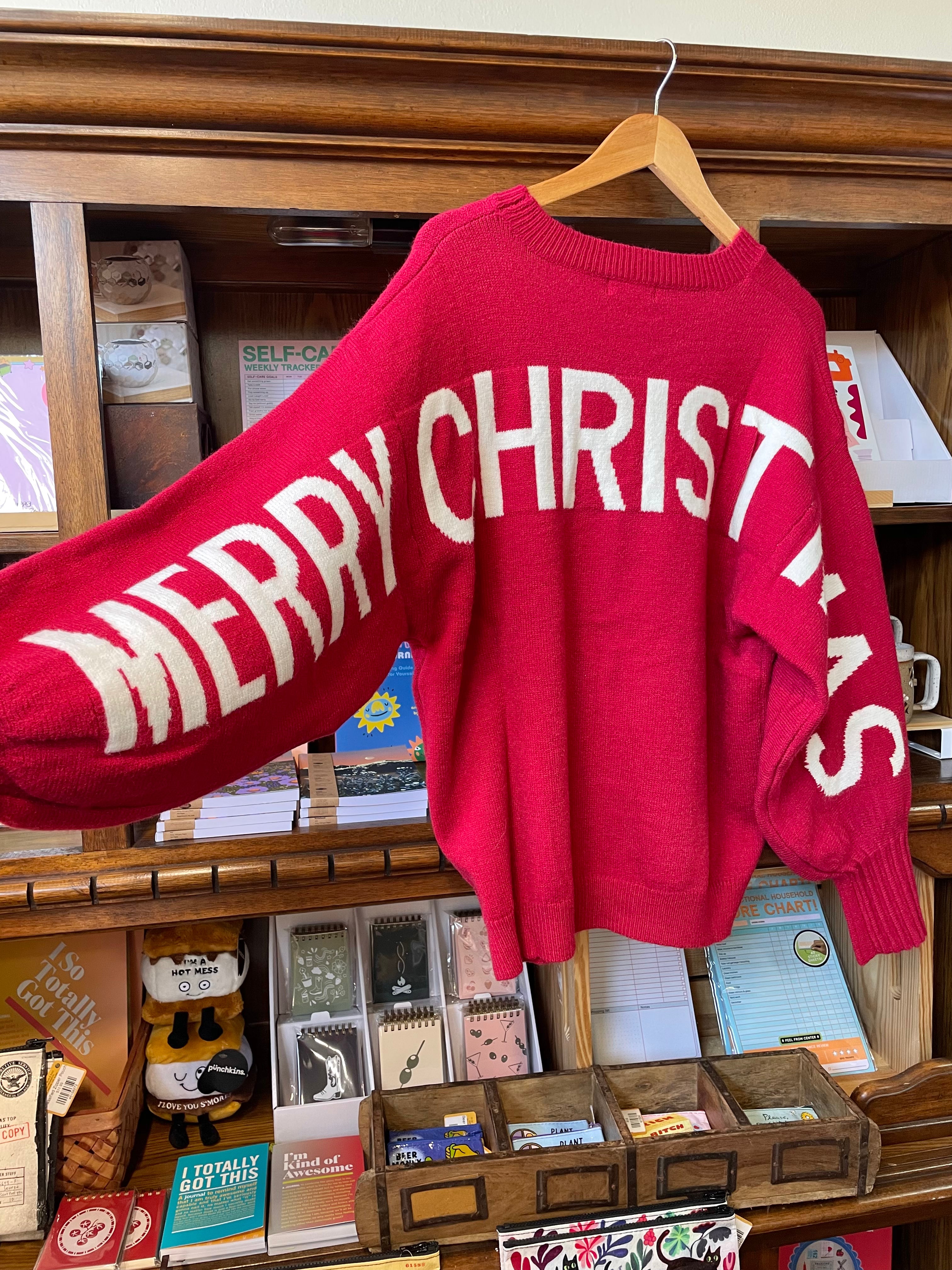 HO HO HO Christmas Sweater - Red