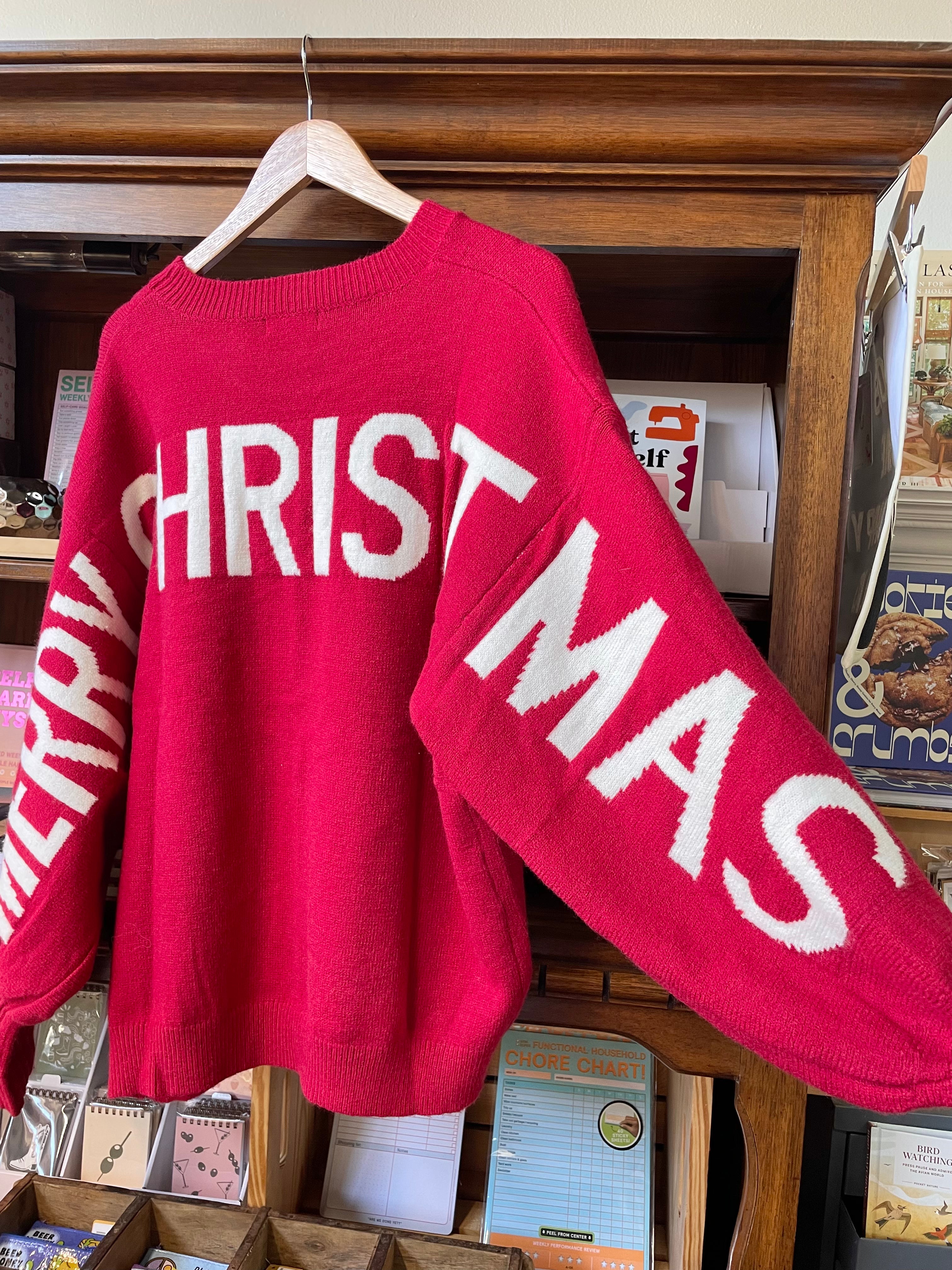 HO HO HO Christmas Sweater - Red