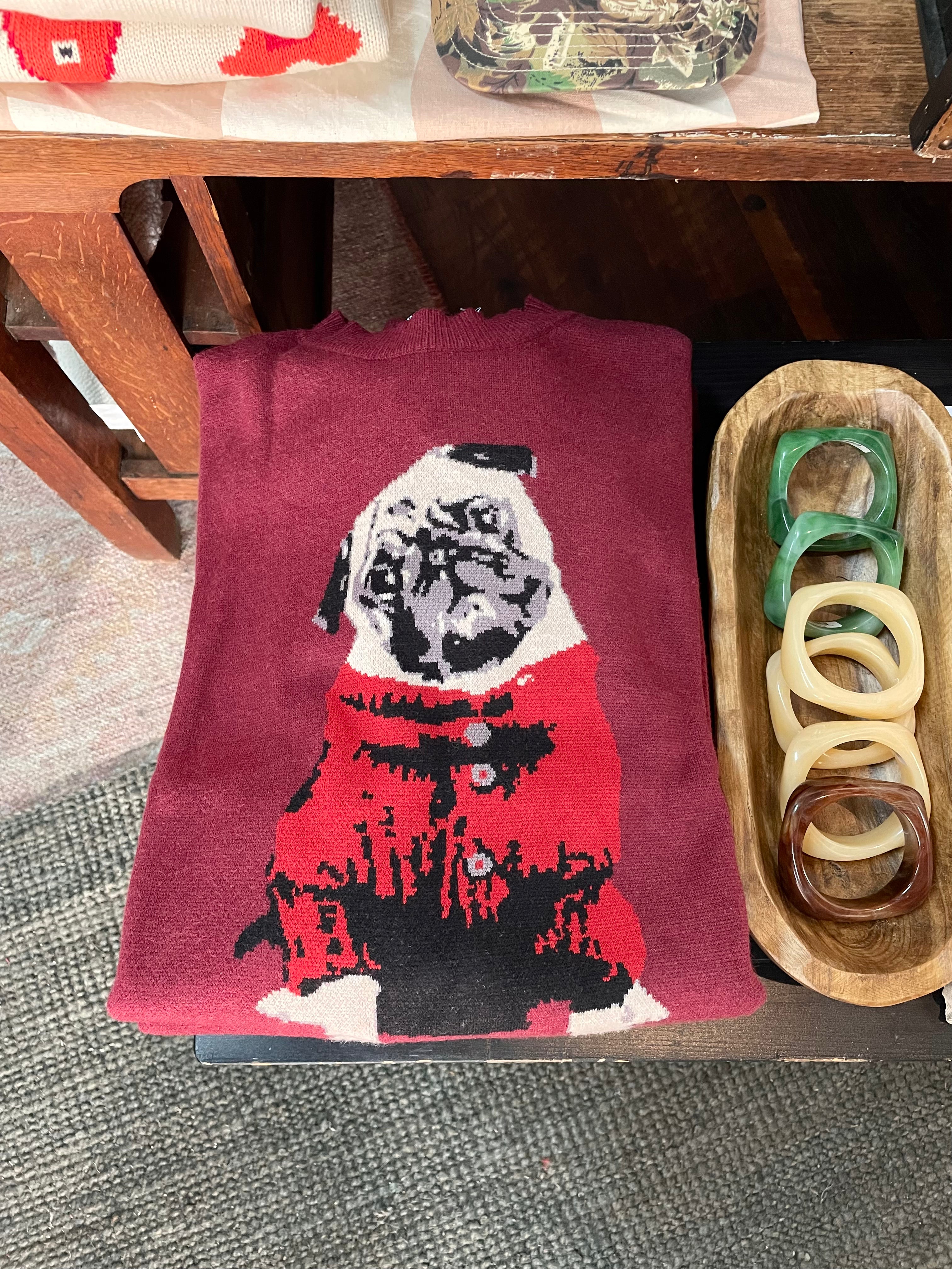 Pug Knit Sweater