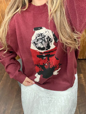 Pug Knit Sweater
