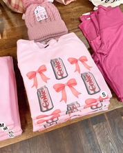 Diet Coke and Bows Pink Sweatshirt