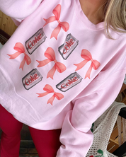 Diet Coke and Bows Pink Sweatshirt