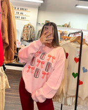 Diet Coke and Bows Pink Sweatshirt