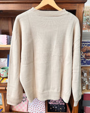 Red Fish Knit Sweater - Cream