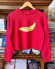 Banana Knit Sweater - Red
