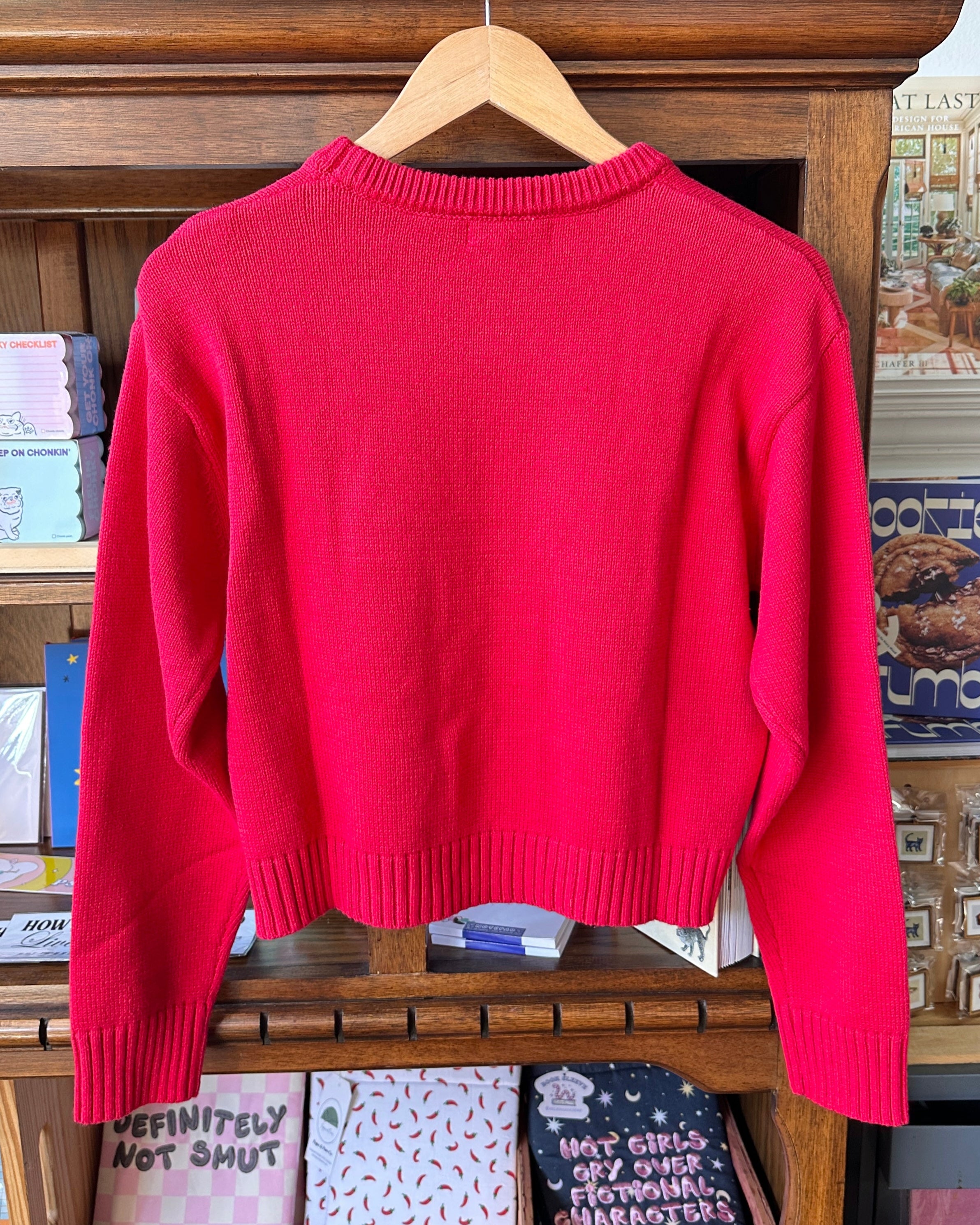 Banana Knit Sweater - Red
