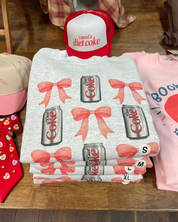 Diet Coke and Bows Gray Sweatshirt